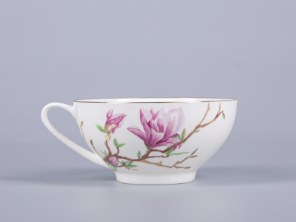 Чашка с блюдцем чайная 300мл, форма Купольная, рисунок Магнолия, арт 81.29660.00.1, 