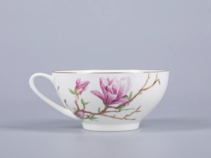 Чашка с блюдцем чайная 300мл, форма Купольная, рисунок Магнолия, арт 81.29660.00.1, 