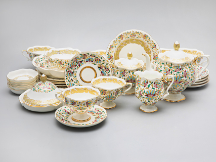 Сервиз чайный Наташа Розовые цветы, 6 персон 30 предметов арт. 81.15176.00.1, 