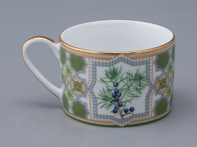 Чашка с блюдцем 250 мл в подарочной упаковке форма Соло рисунок Можжевельник ароматный, арт. 81.33953.00.1