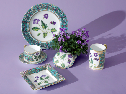 Бокал 400 мл в подарочной упаковке, форма Соло, рисунок Фиалка надрезанная, арт. 81.32711.00.1, 