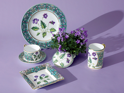 Бокал 400 мл в подарочной упаковке, форма Соло, рисунок Фиалка надрезанная, арт. 81.32711.00.1