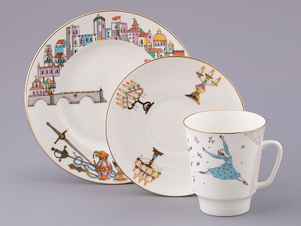 Трехпредметный комплект 165 мл форма Майская рисунок Балет Ромео и Джульетта, арт. 81.21564.00.1