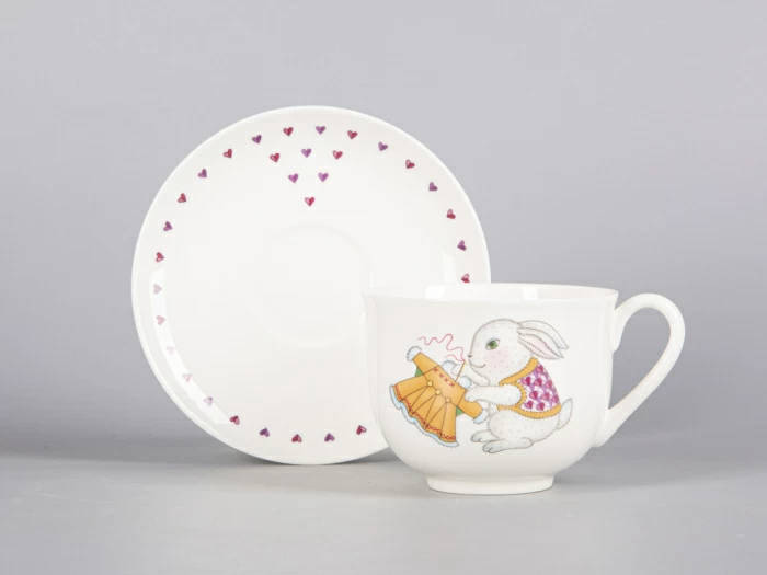 Чашка с блюдцем чайная 335 мл форма Ландыш рисунок Шубка арт. 81.30681.00.1, 