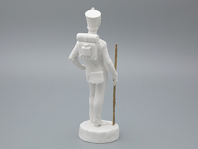 Скульптура  Рядовой русской пехоты Николая I, в подарочной упаковке, рисунок Белый бисквит, арт 81.33426.00.1