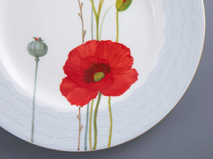 Сервиз столовый форма Премиум рисунок Маки на 6 персон 18 предметов, арт. 81.34142.00.1, 