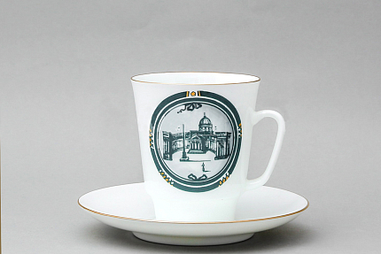 Чашка с блюдцем кофейная 165 мл.,  форма Майская,  рисунок Виды Санкт-Петербурга арт. 81.14123.00.1