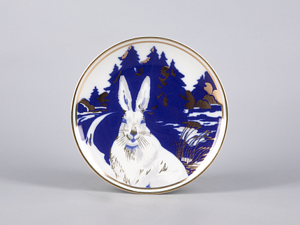 Декоративная тарелка 195 мм форма Эллипс рисунок Каникулы зайца Ампира арт. 81.31016.00.1