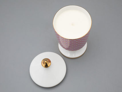 Подарочный набор Свеча ароматическая Идиллия Астра 2 аромат Вишневый сад, арт 81.33302.00.1, 