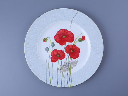 Блюдо круглое 310 мм форма Премиум рисунок Маки, арт. 80.06313.00.1