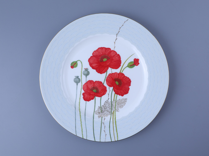 Блюдо круглое 310 мм форма Премиум рисунок Маки, арт. 80.06313.00.1, 