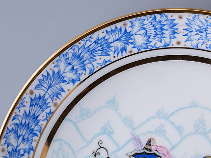 Тарелка декоративная 195 мм форма Эллипс рисунок Зимняя фантазия арт. 80.09998.00.1