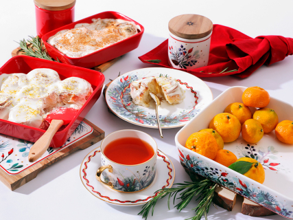 Набор для запекания с деревянной крышкой (2 предм. прямоуг.) форма Стандартная рисунок Календа арт. 42.00042.00.1, 