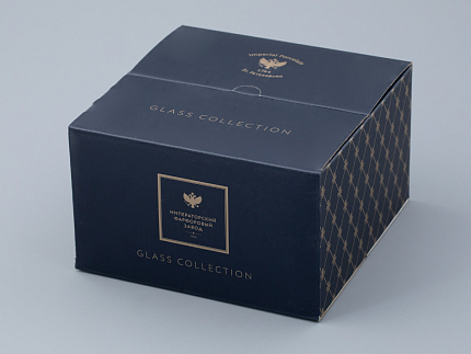 Набор из 4-х стаканов для виски 220 мл Кобальтовая сетка арт. 14.11003.07