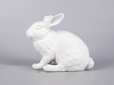 Скульптура Кролик домашний Белый арт. 82.69811.00.1