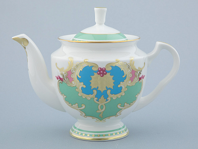 Сервиз чайный форма Айседора рисунок Аквамарин 6 персон 14 предметов арт. 81.30906.00.1