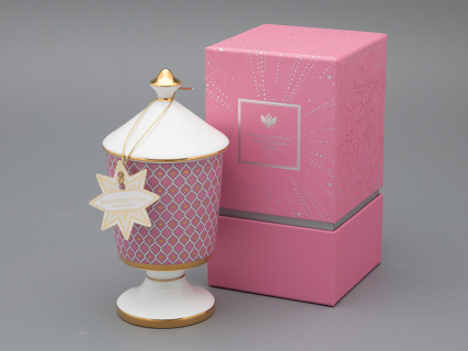 Подарочный набор Свеча ароматическая Идиллия Астра 2 аромат Вишневый сад, арт 81.33302.00.1, 