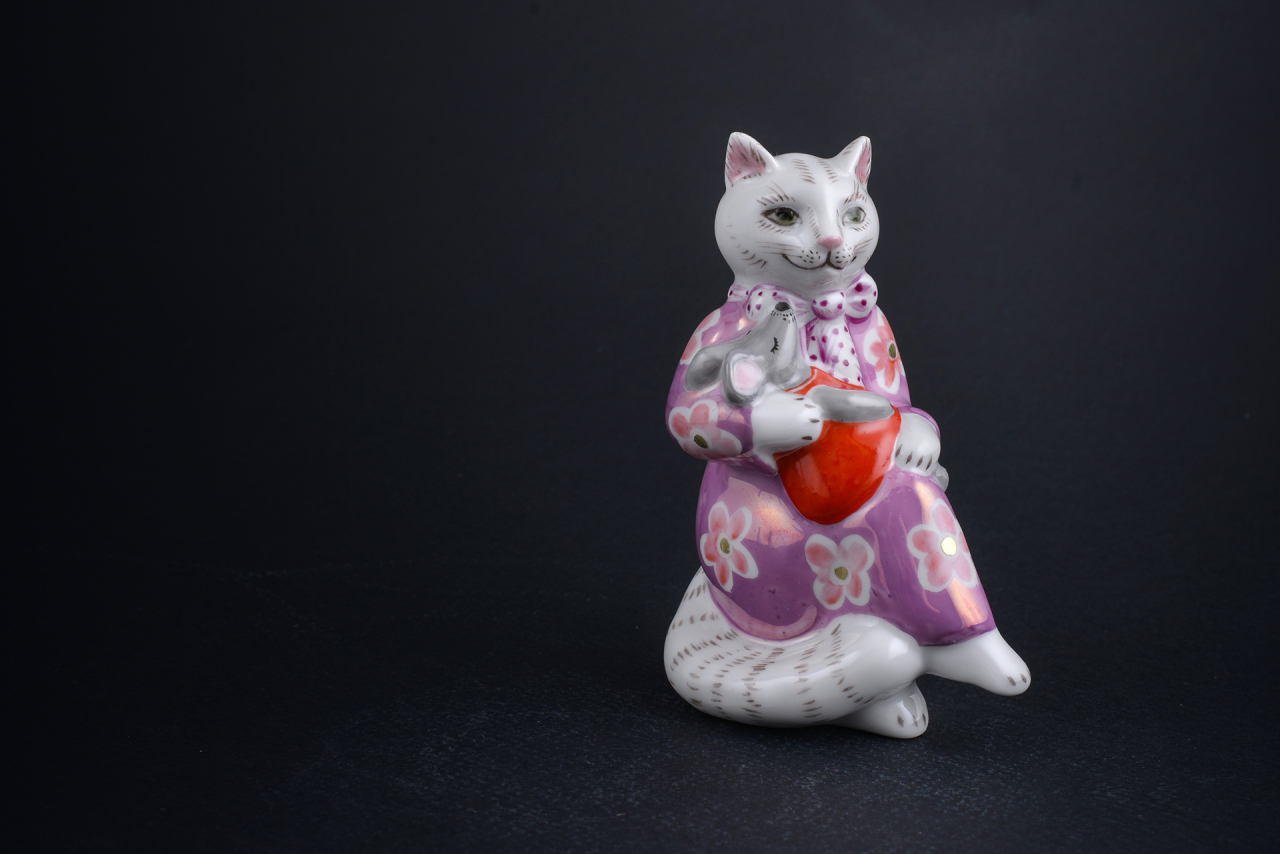 Скульптура Колыбельная, Кошка-нянька. Капуста, арт 62.21241.00.1, 