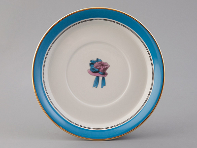 Чашка с блюдцем чайная 220 мл форма Гербовая рисунок Modes de Paris 1836 арт. 81.25417.00.1