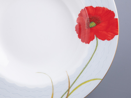 Сервиз столовый форма Премиум рисунок Маки на 6 персон 18 предметов, арт. 81.34142.00.1, 