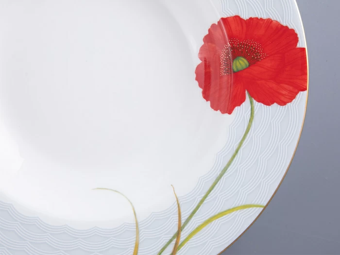 Сервиз столовый форма Премиум рисунок Маки на 6 персон 18 предметов, арт. 81.34142.00.1, 