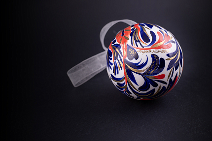 Елочная игрушка Шар, рисунок Аленький цветочек, арт 60.15215.00.1