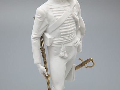 Скульптура Гусар эпохи АлександраI, в подарочной упаковке, рисунок Белый бисквит, арт 81.33423.00.1