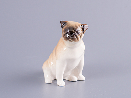 Скульптура Мопс сидящий Ники арт. 82.81317.00.1