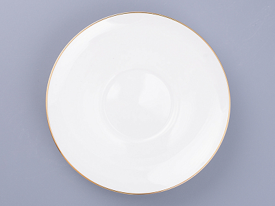 Чашка с блюдцем кофейная 155 мл.,  форма Волна, рисунок Золотой кантик арт. 81.13549.00.1