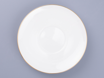 Чашка с блюдцем кофейная 155 мл.,  форма Волна, рисунок Золотой кантик арт. 81.13549.00.1, 