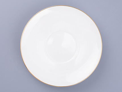 Чашка с блюдцем кофейная 155 мл.,  форма Волна, рисунок Золотой кантик арт. 81.13549.00.1