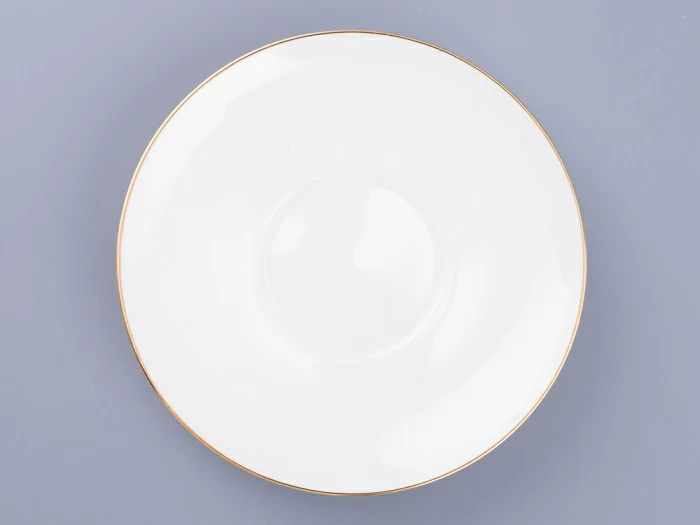 Чашка с блюдцем кофейная 155 мл.,  форма Волна, рисунок Золотой кантик арт. 81.13549.00.1, 