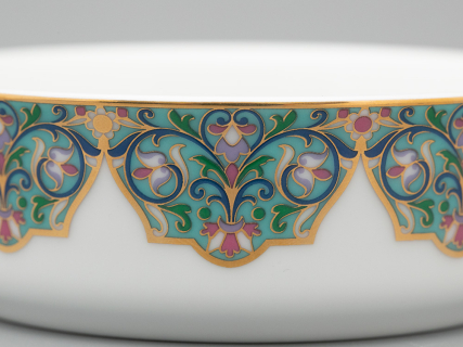 Туалетная коробочка в подарочной упаковке, форма Круглая, рисунок Фиалка надрезанная, арт 81.33190.00.1, 