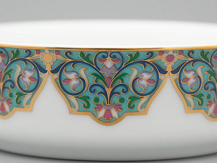 Туалетная коробочка в подарочной упаковке, форма Круглая, рисунок Фиалка надрезанная, арт 81.33190.00.1