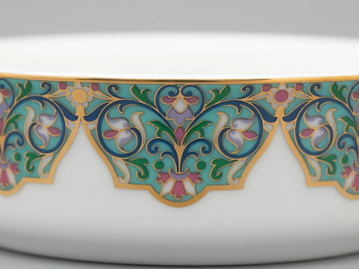 Туалетная коробочка в подарочной упаковке, форма Круглая, рисунок Фиалка надрезанная, арт 81.33190.00.1, 