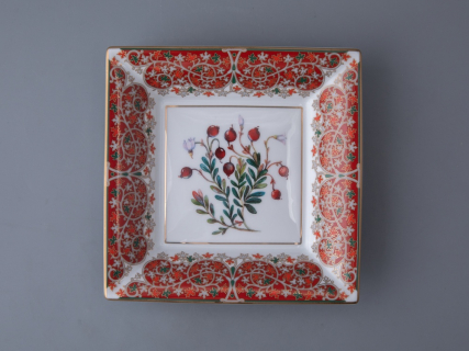 Подставка для мелочей в подарочной упаковке форма Квадратная рисунок Клюква заповедная, арт. 81.34283.00.1, 