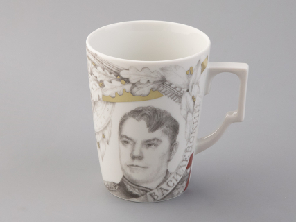 Бокал с блюдцем в подарочной упаковке, форма Гранд, рисунок Маршалы победы Василевский А.В., арт. 81.33242.00.1, 