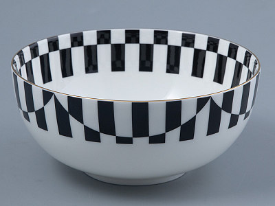 Салатник 160 мм форма Восточная рисунок Да и нет Черный арт. 80.45836.00.1