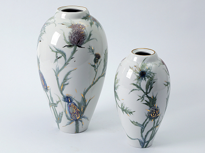 Ваза форма Фрезия рисунок Репейник, арт. 80.48115.00.1