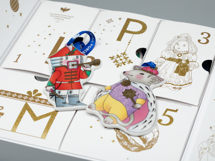 Подарочный набор Елочные игрушки Сказка Щелкунчик 5 шт. арт. 81.31124.00.1, 