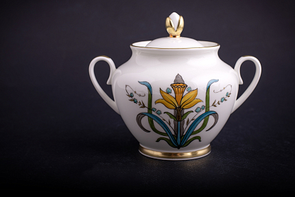 Сервиз чайный форма Весенняя, рисунок Золотой Нарцисс на 6 персон, 20 предметов, арт 61.21040.00.1