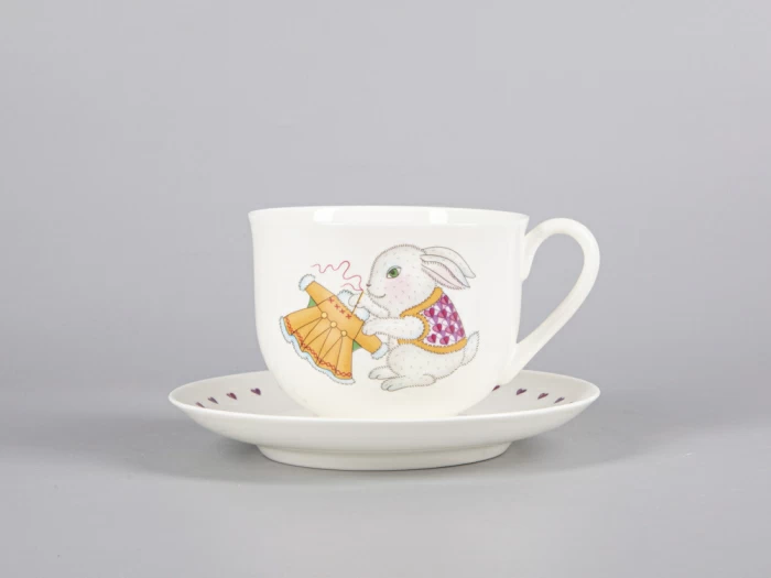 Чашка с блюдцем чайная 335 мл форма Ландыш рисунок Шубка арт. 81.30681.00.1, 