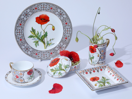 Подставка для мелочей в подарочной упаковке, форма Квадратная, рисунок Мак Восточный, арт 81.34216.00.1, 