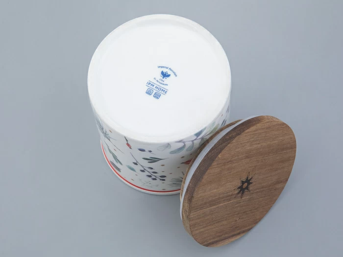 Банка с деревянной крышкой (средняя 120мм) форма Стандартная рисунок Календа арт. 42.00039.00.1, 