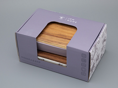 Набор для запекания с деревянной крышкой (2 предмета) форма Стандартная, рисунок Monplaisir Violet,в упаковке арт 42.00058.00.1