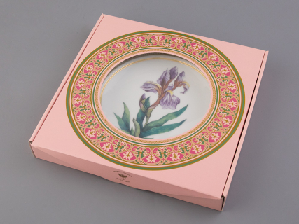 Тарелка декоративная 270 мм в подарочной упаковке, форма Европейская, рисунок Нежный Ирис, арт. 81.32770.00.1, 