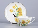 Чашка с блюдцем чайная 300 мл форма Купольная рисунок Narcissus арт. 81.29658.00.1, 