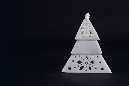 Подсвечник Елочка-геометрия, Белая, арт 60.15236.00.1