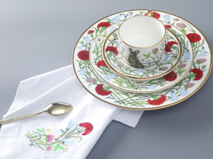 Набор салфеток 45х45 сервировочных с вышивкой Сад Алисы арт 41.00308.01, 