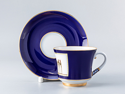 Чашка с блюдцем чайная 220 мл форма Банкетная Классика Петербурга 52% №1 220 мл арт. 81.18102.00.1